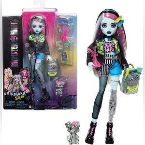 NIB - Monster High Frankie Stein Fashion Doll w/ Pet Watzie and Accessories